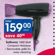 Safeway 1800 Watt Compact Hairdryer
