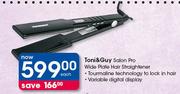 Toni&Guy Salon Pro Wide Plate Hair Straightener-Each