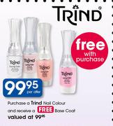Trind Nail Colour With Free Base Coat-Per Offer