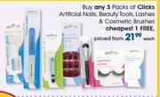 Clicks Artificial Nails, Beauty Tools, Lashes & Cosmetic Brushes-Each
