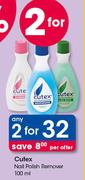 Cutex Nail Polish Remover-2x100ml Per Offer