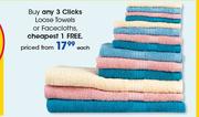 Clicks Loose Towels Or Facecloths-Each