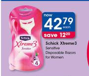 Schick Xtreme 3 Sensitive Disposable Razors For Women-Each