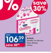 Schick Quattro For Women Razor Blades 4 Pack-Each