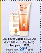 Clicks Tissue Oils(Excl.500ml Or Pay Less)-Each