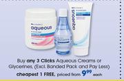 Clicks Aqueous Creams Or Glycerine (Excl.Banded Pack And Pay)-Each