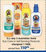 Australian Gold Sun Care Or Self Tanning Products-Each
