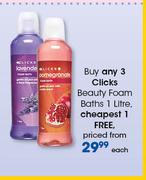 Clicks Beauty Foam Baths-1Ltr Each