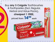 Colgate Toothbrushes & Toothpastes-Each