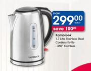 Kambrook 1.7Ltr Stainless Steel 360° Cordless Kettle-Each
