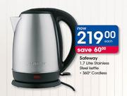 Safeway 1.7Ltr Stainless Steel 360° Cordless Kettle-Each