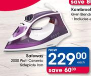 Safeway 2000 Watt Ceramic Soleplate Iron-Each