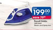 Russell Hobbs 1600 Watt Steam And Spray  Iron-Each
