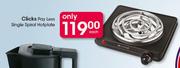 Clicks Pay Less Single Spiral Hotplate-Each