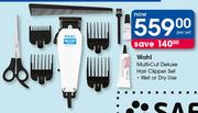 Wahl Multi Curl Deluxe Hair Clipper Set Wet Or Dry Use-Per Set