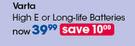 Varta High Energy Or Long Life Batteries-Per Pack