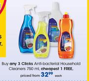 Clicks Anti Bacterial Household Cleaners-750ml Each