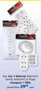 Safeway Extension Leads, Adaptors Or Plugs-Each
