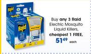 Raid Electric Mosquito Liquid Killers-Each
