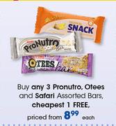 Pronutro, Otees And Safari Assorted Bars-Each