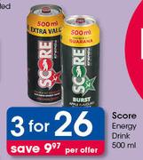 Score Energy Drink-3x500ml Per Offer