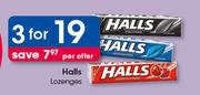 Halls Lozengers-For 3 Per Offer