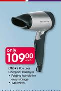 Clicks Pay Less Compact Hairdryer-Each