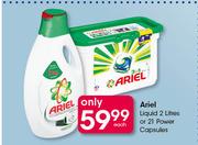 Ariel Liquid 2Ltr Or 21 Power Capsules-Each
