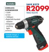 Metabo Cordless Screwdriver