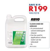 RB10 5L Clean And De-Grease