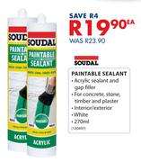 Soudal Paintable Sealant-270ml Each