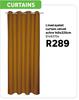 Lined Eyelet Curtain Velvet Ochre 140 x 225cm 81493704