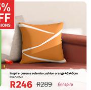 Inspire Curuma Solemio Cushion Orange 45 x 45cm 81479653