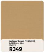 Rasch Gold Denzo 2 Print Wallpaper 10.5m x 53cm 81462172