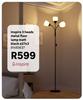 Inspire 3 Heads Metal Floor Lamp Matt Black E27 x 3 81485637