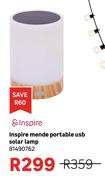 Inspire Mende Portable USB Solar Lamp 81490762