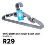 Otima Plastic Coat Hanger 5 Pack Silver 81467934