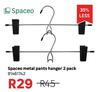 Spaceo Metal Pants Hanger 2 Pack 81461742