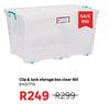 Clip & Lock 80L Storage Box Clear 81457715