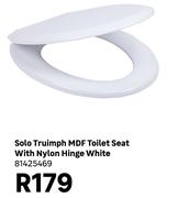 Solo Truimph MDF Toilet Seat With Nylon Hinge White 81425469