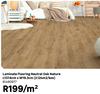 Laminate Flooring Neutral Oak Nature L137.6cm x W19.3cm (2.124 Sqm/Box) 81490977-Per Sqm