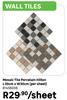 Hilton Porcelain Mosaic Tile L30cm x W30cm (Per Sheet) 81456056-Per Sheet
