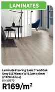 Laminate Flooring Basic Trend Oak Grey L137.6cm x W19.3cm x 6mm (2.921 Sqm/Box) 81490973-Per Sqm