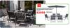 Promo Doma 6 Piece Dining Set Dark Grey Table 150cm x 80cm Includes Umbrella 81496320