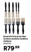 First Price 10 Piece Brush Kit 2 x 13mm, 2 x 25mm, 3 x 38mm, 2 x 50mm 81461512