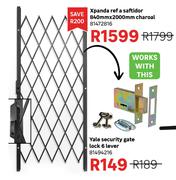 Xpanda Ref A Saftidor Charcoal 840mm x 2000mm 81472816