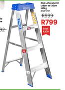 Rise 4 Step Aluminium Ladder SS 120cm 150Kg 81491097