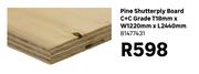 Pine Shutterply Board C+C Grade T18mm x W1220mm x L2440mm 81477431