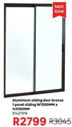 Aluminium Sliding Door Bronze 1 Panel Sliding W1500mm x H2100mm 81427016