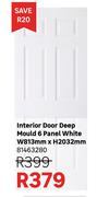 Interior Door Deep Mould 6 Panel White W813mm x H2032mm 81463280